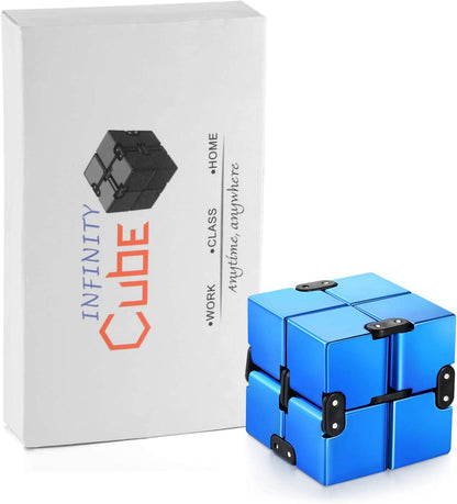 Infinity Cube Fidget Toy, Hand Killing Time Transform Cubes Magic Cubes for Kids and Adults (Blue)