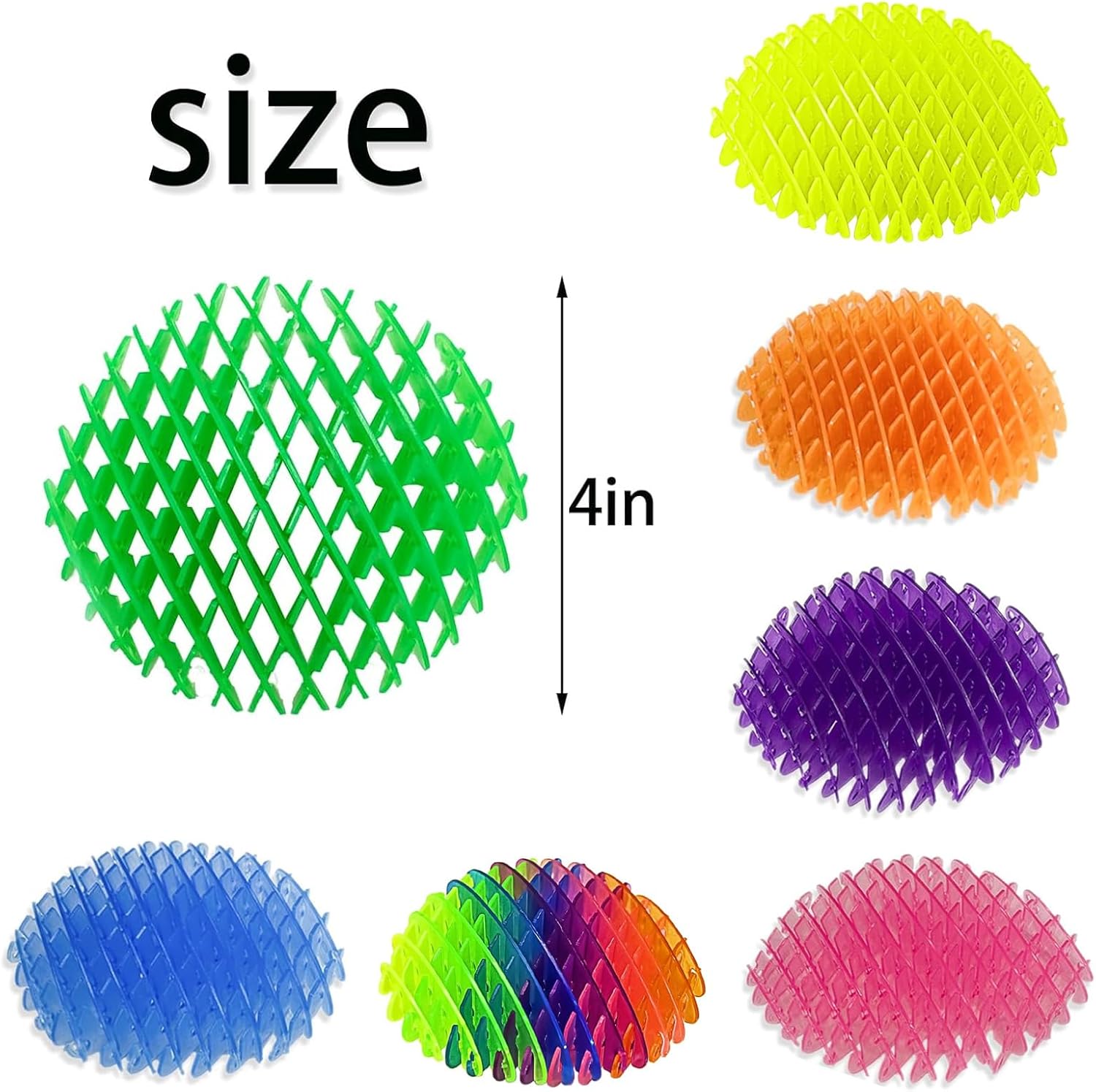 Fidget Worm Toy for Kids & Adults,Resistance Fidget Toys Stress Anxiety Relief,3D Elastic Mesh (Small-Fluorescent Green)-